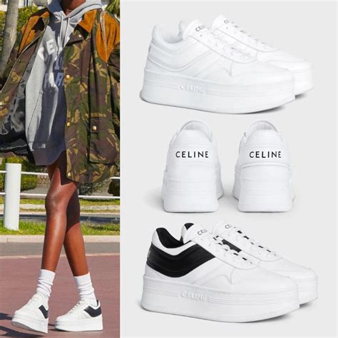 celine white platform sneakers.